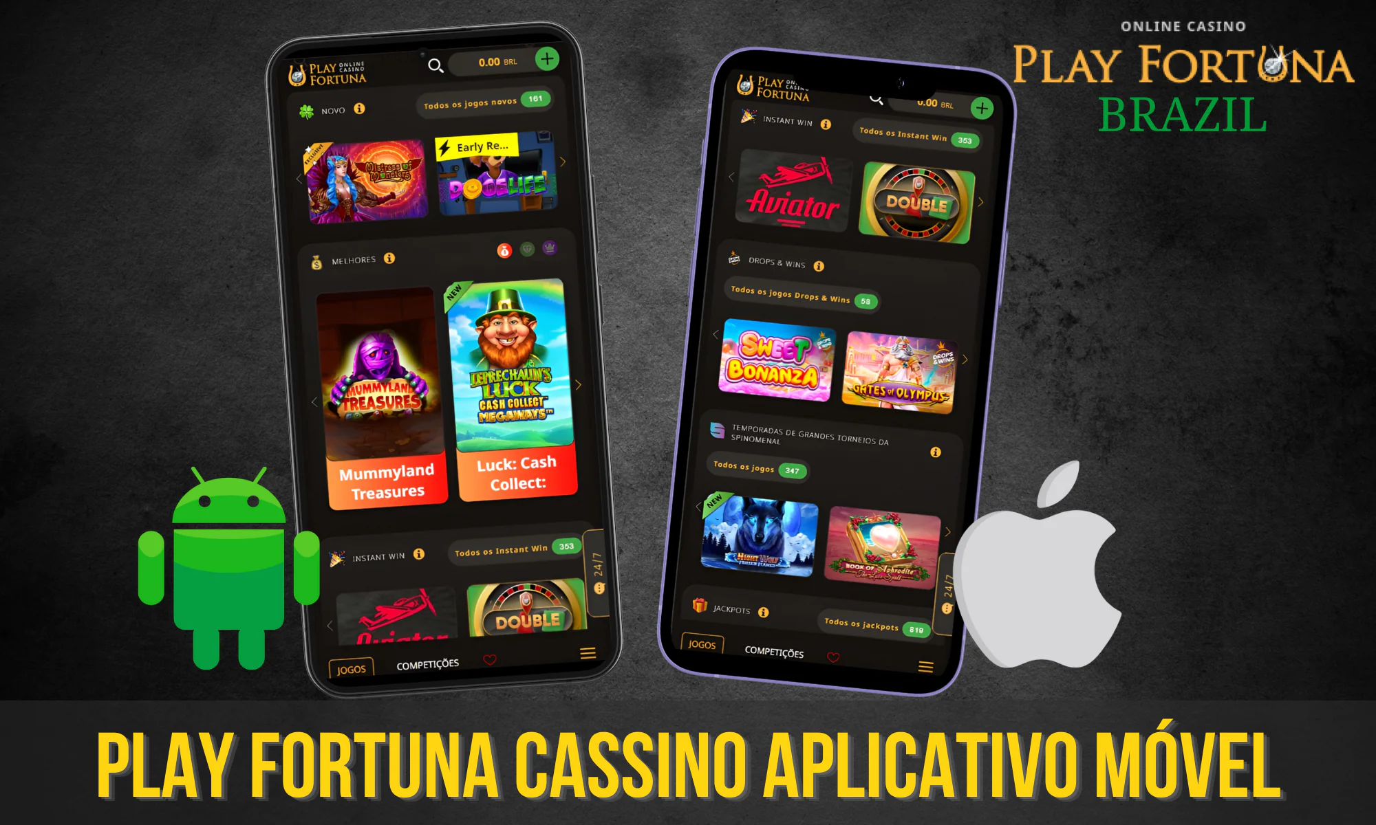 O Play Fortuna tem um aplicativo móvel especialmente projetado e bem otimizado