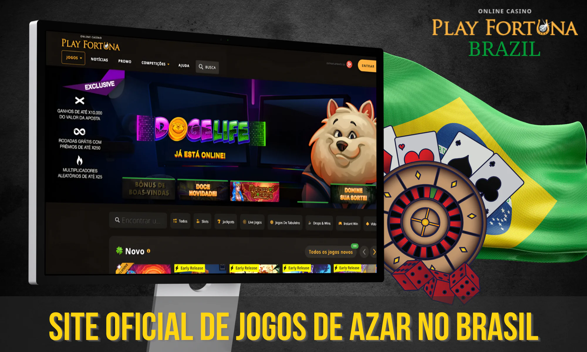 Play Fortuna Casino - tem mais de 10 anos de experiência e uma coleção de mais de 7.700 jogos