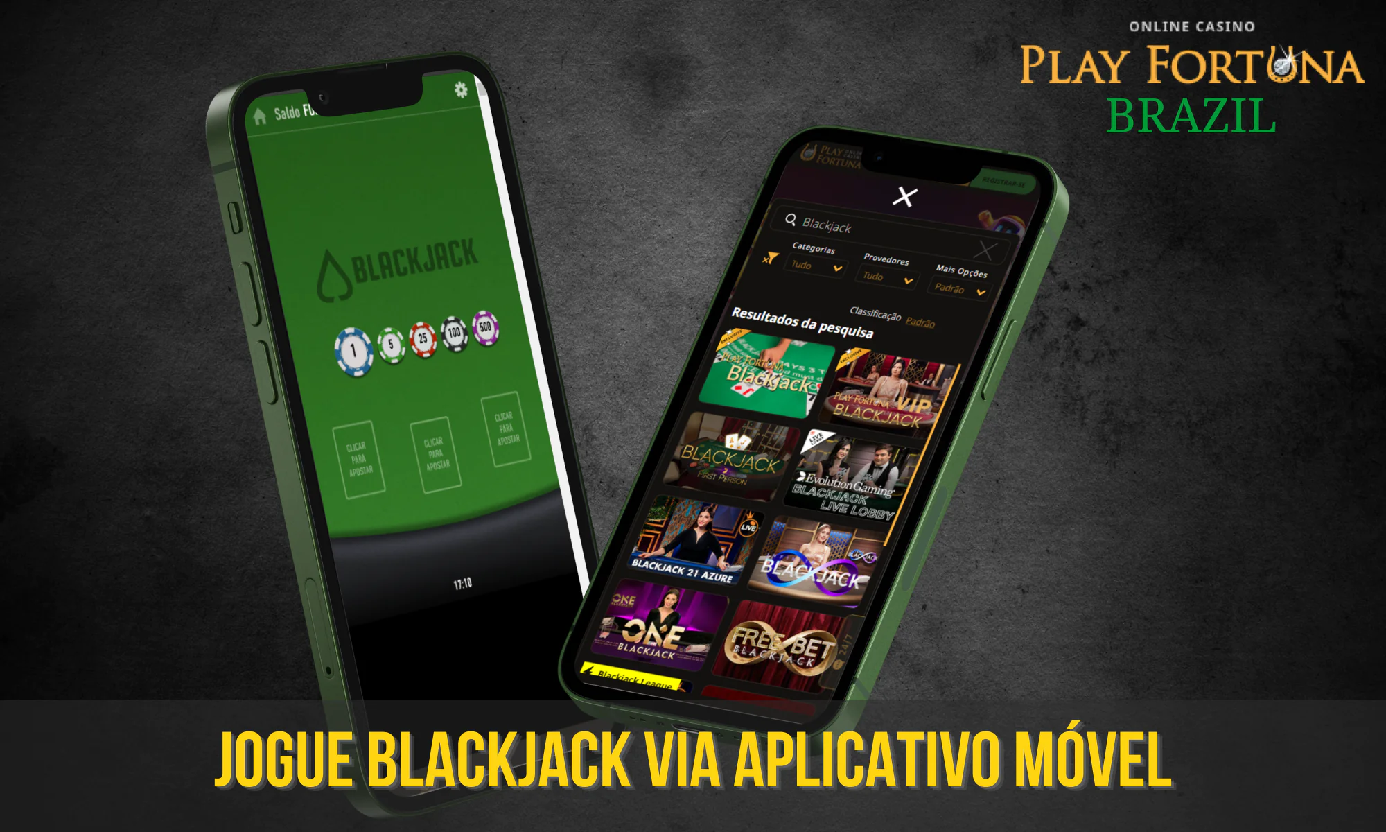 O Play Fortuna oferece a oportunidade de jogar blackjack por meio de um aplicativo móvel
