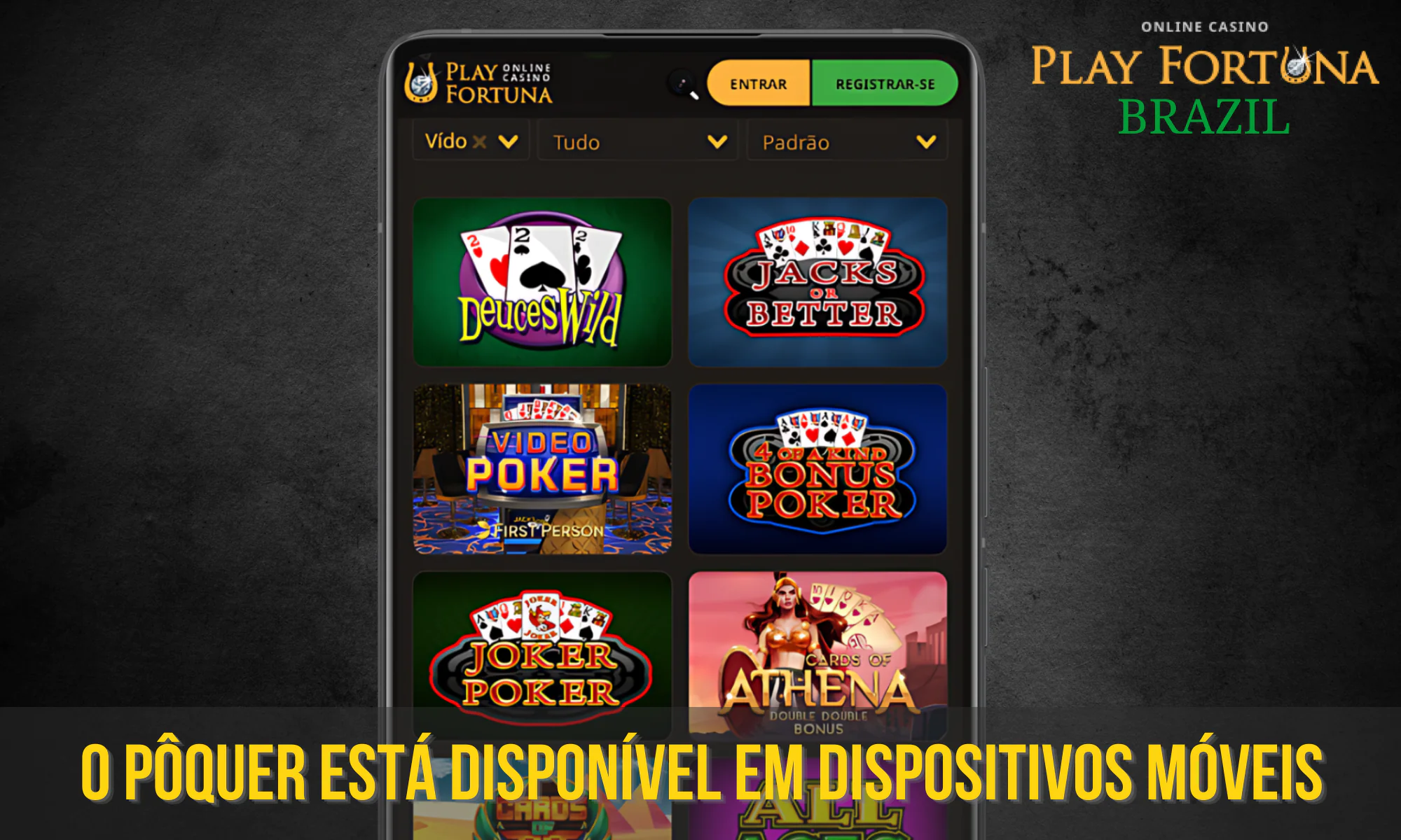 Os jogadores do Brasil têm a oportunidade de jogar pôquer por meio do aplicativo móvel Play Fortuna